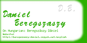 daniel beregszaszy business card
